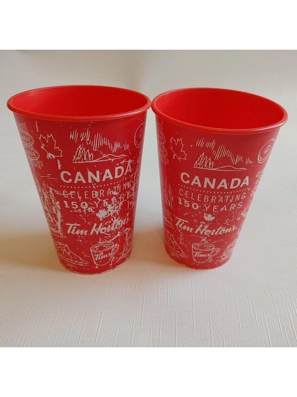 Tim Hortons Reusable Cups CANADA 150 Limited Edition  PAIR